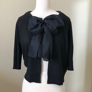 Black Light Merino Sweater with Bow